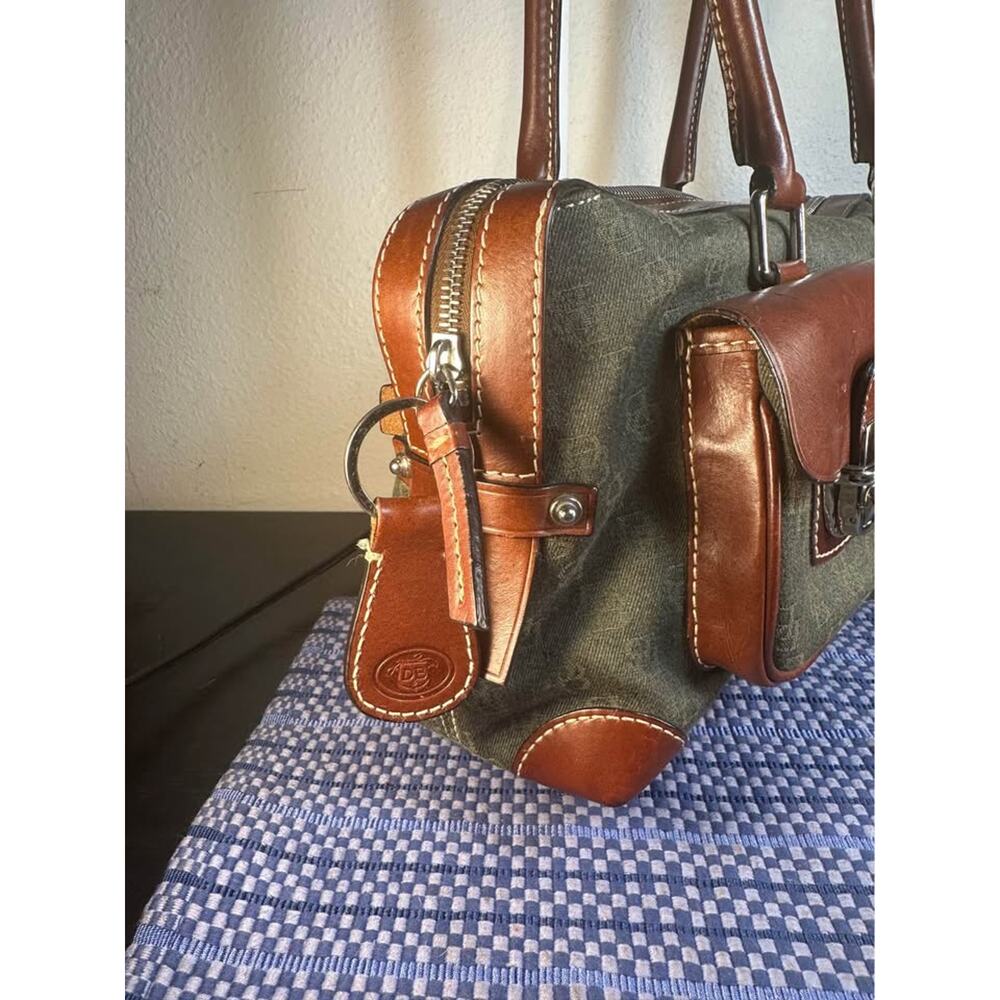 Dooney & Bourke Double Pocket Signature Anniversary Satchel in hunter green - Picture 4 of 9